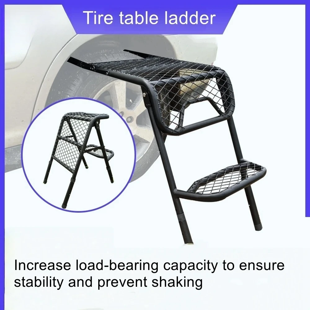 Camping Table Multifunctional Ladder Outdoor Folding Ladder Tire Ladder