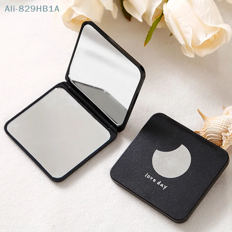 Foldable Makeup Mirror Mini Square Makeup Vanity Mirror Portable Hand Mirrors Double-sided Compact Mirror Pocket Cosmetic Mirror