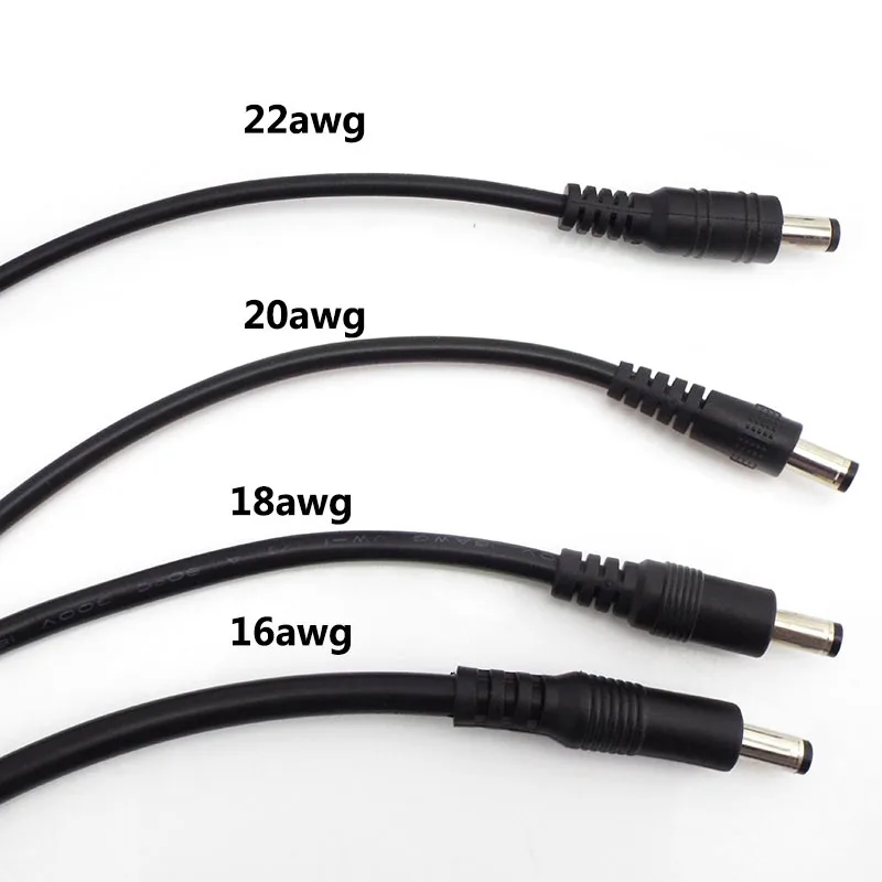

16/18/20/22awg 7A 10A DC Male Female Power Supply Connector extension Cable 5.5x2.1mm Copper Wire Current For LED Strip light K5