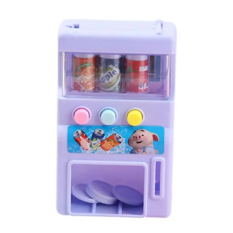 Children's Coin-Operated Beverage Vending Toy Vending Machine Toys Cute And Interesting Self-Service Toys Randm Color