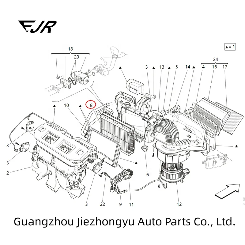 Cars Accessories for Maserati Ghibli Levante Quattroporte High Quality Evaporator Assembly  OEM 673009412