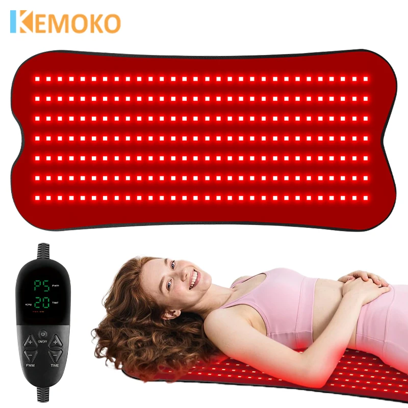 Rotes Infrarot-Lichttherapie-Pad, LED-Schönheitsgeräte, 210 Stück, LED-Perlen, roter Lichtgürtel für Gesicht und Körper, Rücken, Knie, Hände, Füße, Linderung