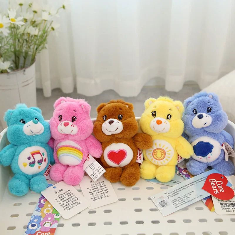 Anime cartoon Care bears plush keychain toy Teddy bear 15cm plush doll keychain birthday gift