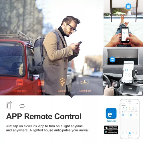 Imagen 2 del producto 2CH Wifi Smart Switch Módulo Relé Ewelink APP Receptor AC DC 7-32V 85-250V RF433 Interruptor de autobloqueo lento para Alexa Google Home