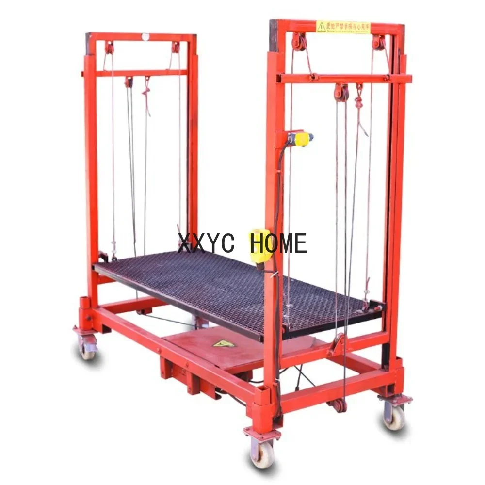 

Customized electric scaffolding site climbing remote control lifting platform decoration mobile folding hoist