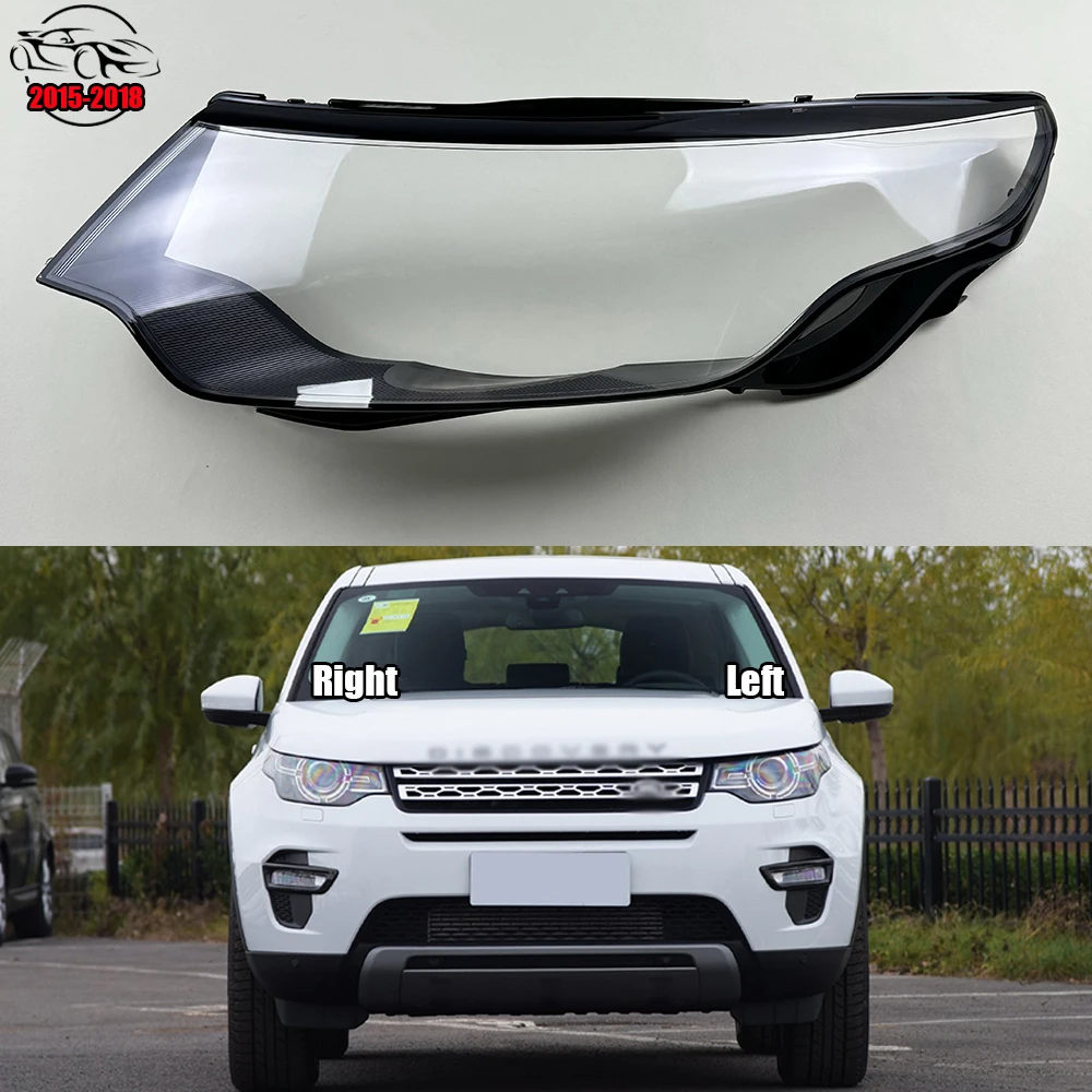 

For Land Rover Discovery Sport 2015-2018 Lamp Shade Front Headlamp Cover Transparent Lampshade Headlight Shell Masks Plexiglass