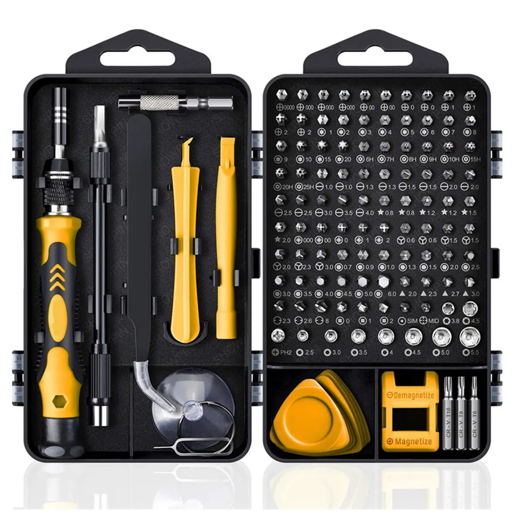 Computer Reparatie Kit,122 In 1 Magnetische Laptop Schroevendraaier Kit, Precisie Schroevendraaier Set, kleine Impact Schroevendraaier Set Met Case