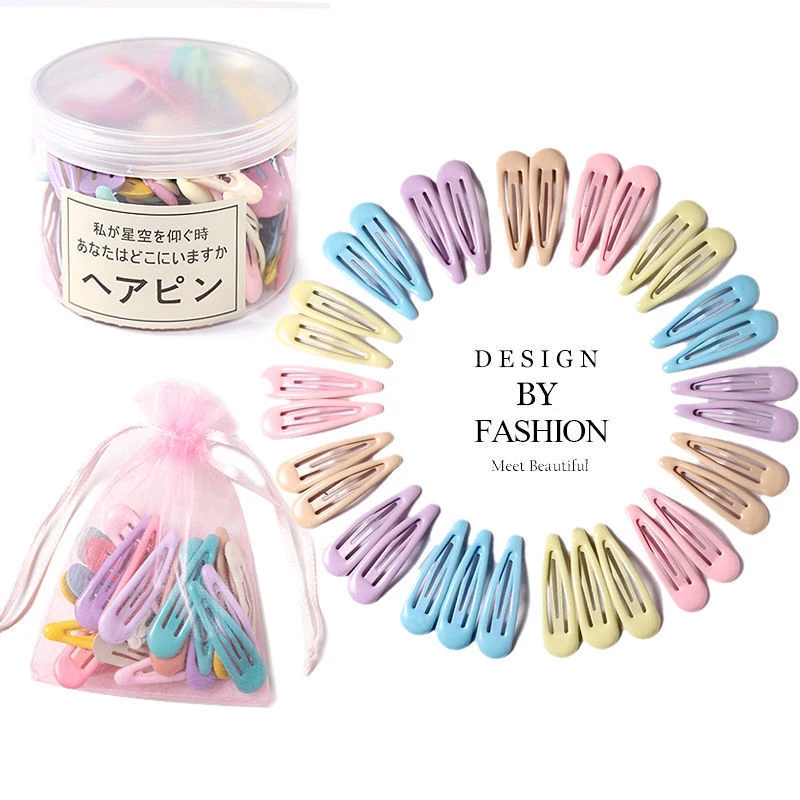 

40Pcs Girls Hair Clips Candy Color Dripping Hair Clip Princess Barrette Korean Hairpins Headdress Hair Accessories for Girls