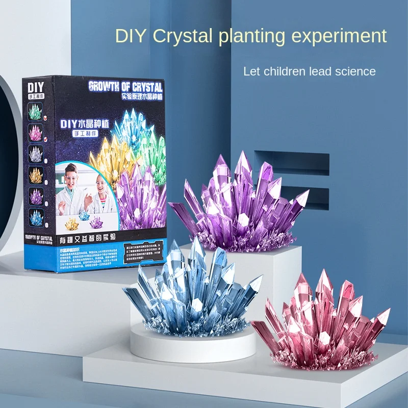 Scienza piccolo esperimento bambini Magical Fun Crystal Growing Kit regali fatti a mano fai da te illuminazione giocattoli a vapore educazione precoce