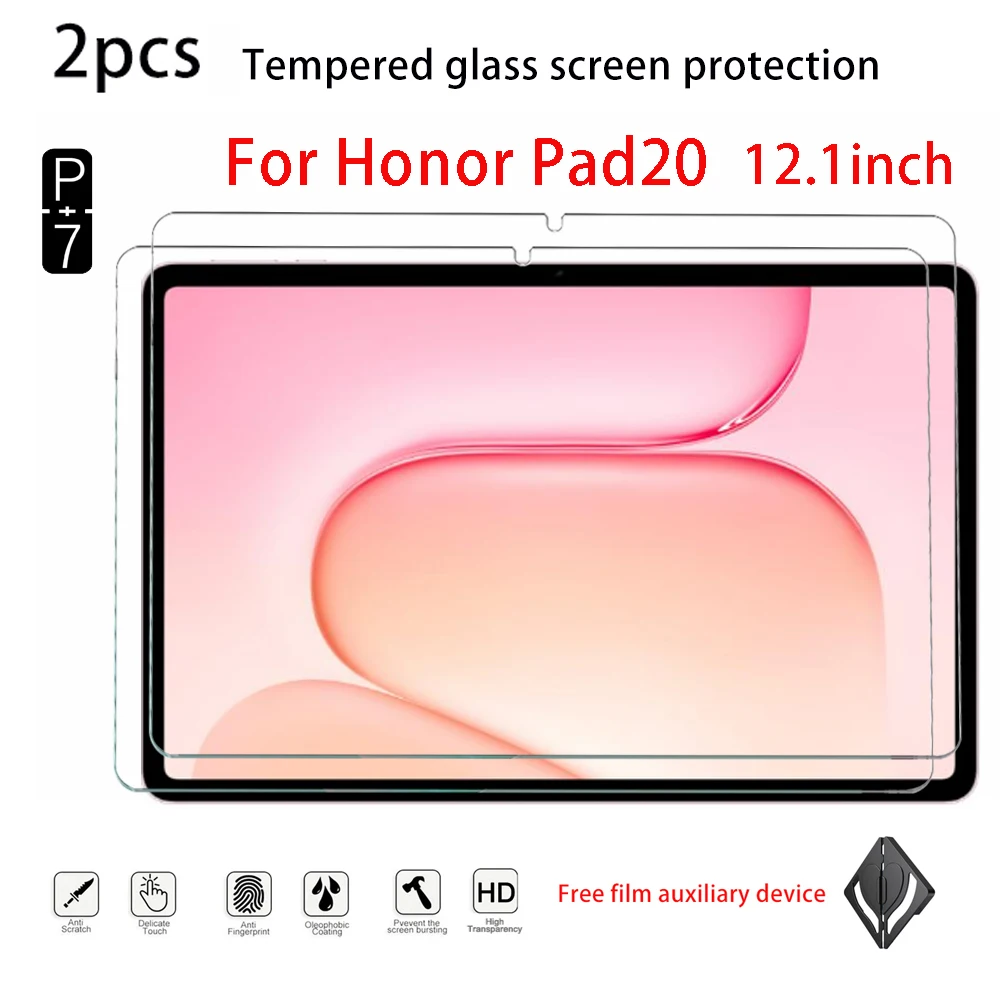 2PCS Tempered Glass Screen Protector for Honor Pad20 10 10pro 9 9pro 12.1 11.5 pad8  12inch 7 6 10.1inchTablet Accessories Film