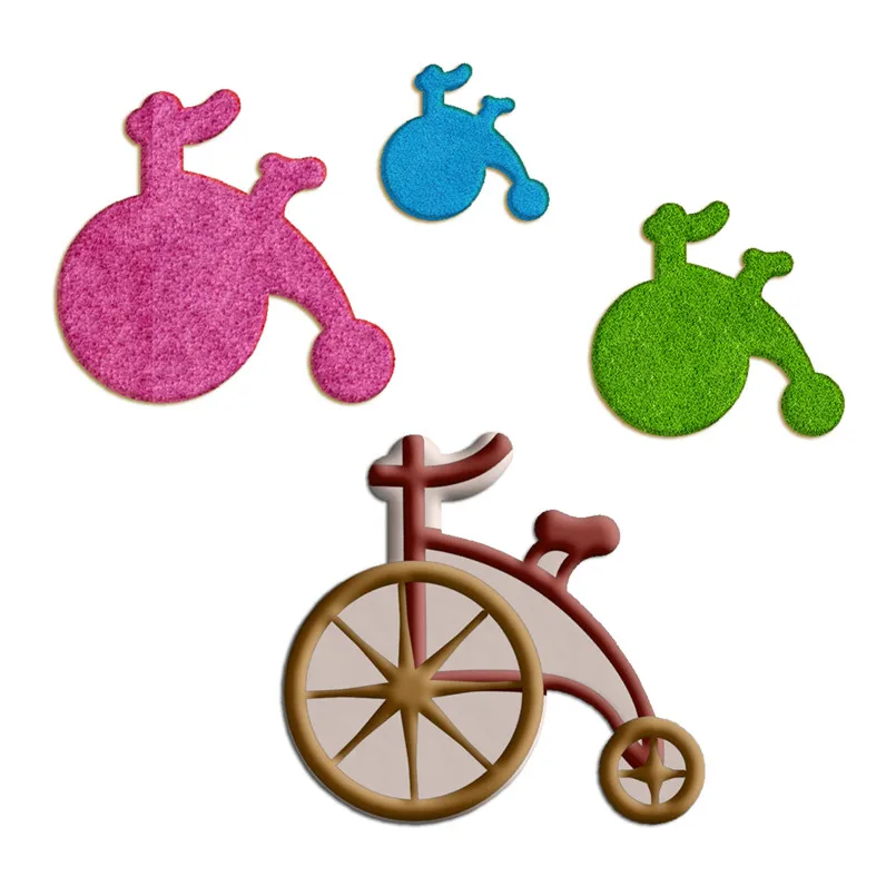 Four Specification Cartoon Transportation Tools,Ancient Bicycles,Plastic Mold,Cake Fondant Tools,Cookie Sushi and Fruits Cutters