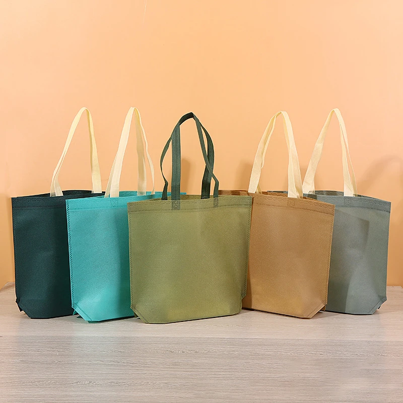 StoBag 25 borse tote in tessuto non tessuto per la spesa, colore portatile, custodia ecologica, riutilizzabile, grande sacchetto, logo