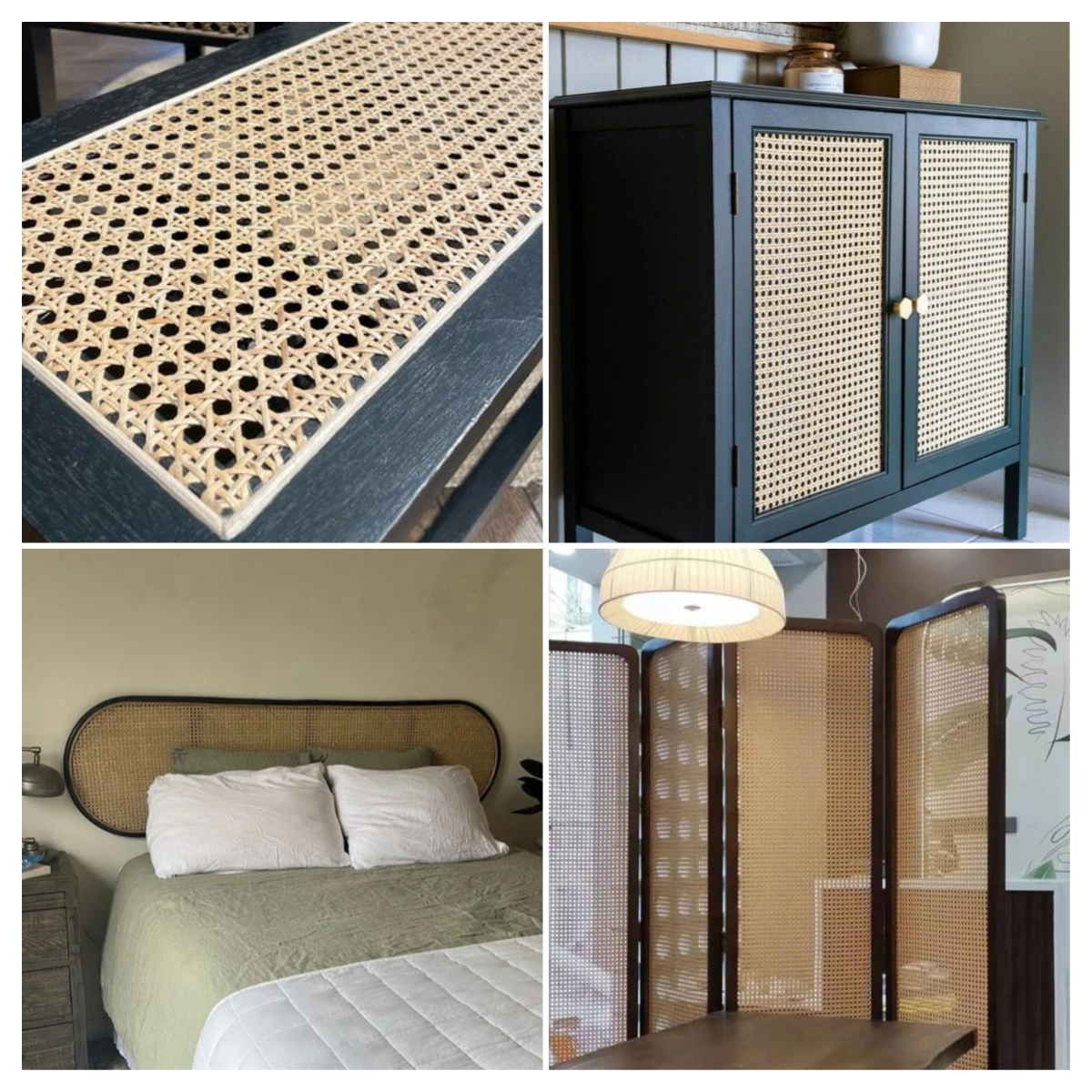 35-55 cm breite Rattanrolle, natürliches großformatiges Rattan-Geflechtmaterial, Rattan-Gewebe für Schrankkopfteile – Detail 5