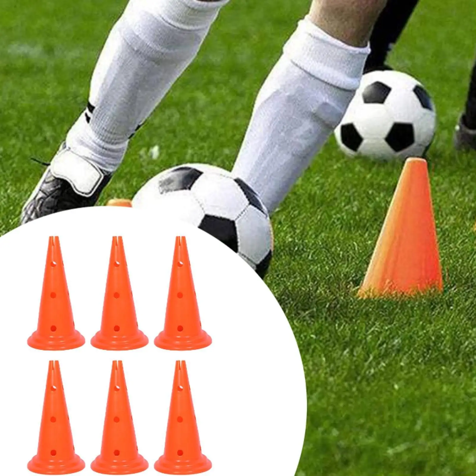 6Pcs Agility Hurdle Cones Training Cones Field Marker Equipment Soccer Cones Agility Cones for Speed Training Soccer Hurdle