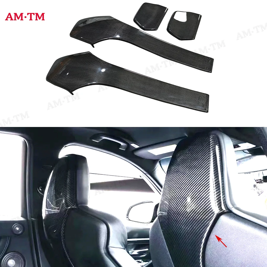 High quality Carbon Fiber Car Inner Seat Back Covers Trims for BMW M3 M4 F80 F82 F83 Sedan Coupe 2014-2020 Seat Back body kit