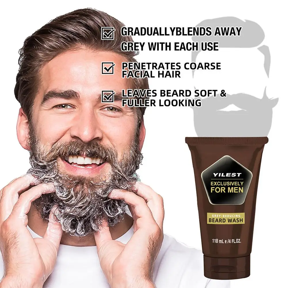 1pc Men's Beard Care Agent Multi Natural Plant Essence Can Penetrate Into Beard Fibers Nourish And Repair Damaged Beard