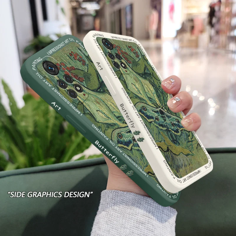 Oil Butterfly Phone Case For Xiaomi Redmi Note 13 12 12S 11 11S 10 10A 10T 10S 9T 9 8 7 Pro Plus 10C 9A 9C 9T 4G 5G Cover image 3