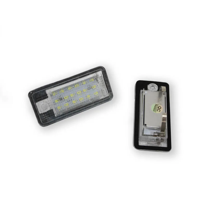 2 個自動 Canbus 車 LED ナンバーライセンスプレートライト 12V アウディ A3 8p A4 B6 B7 直接交換リアライセンス電球