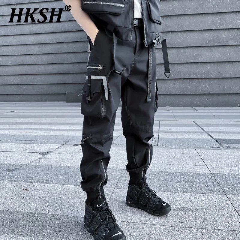 HKSH Spring Summer New Tactical Dark Cargo Pants Fashion Loose Trousers Leggings Three-dimensional Pocket Casual Overalls HK0660