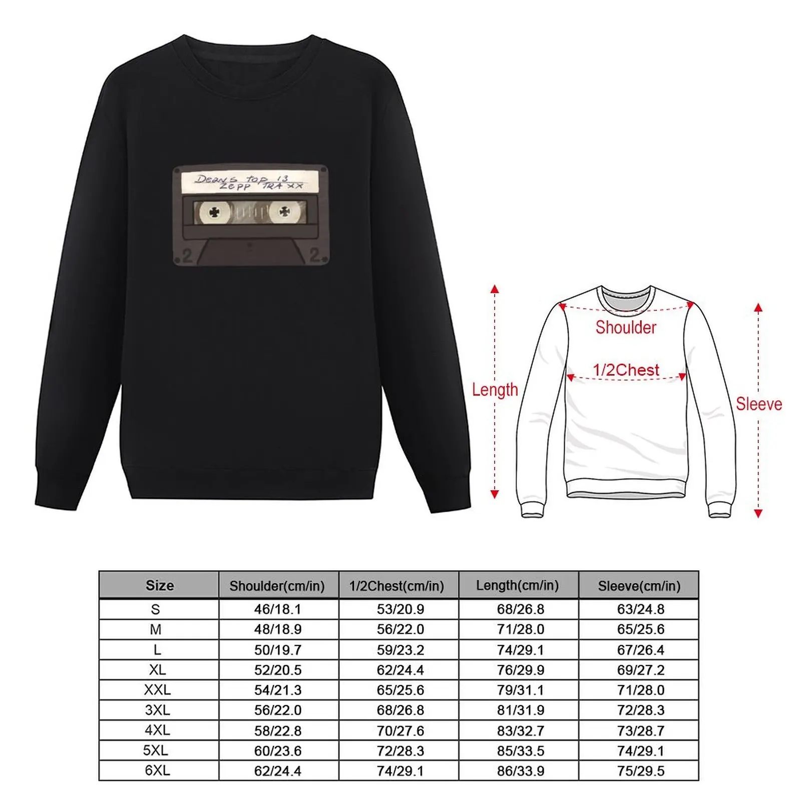 Dean's Top 13 Zepp Traxx Mixtape Pullover Hoodie anime clothing sweatshirts