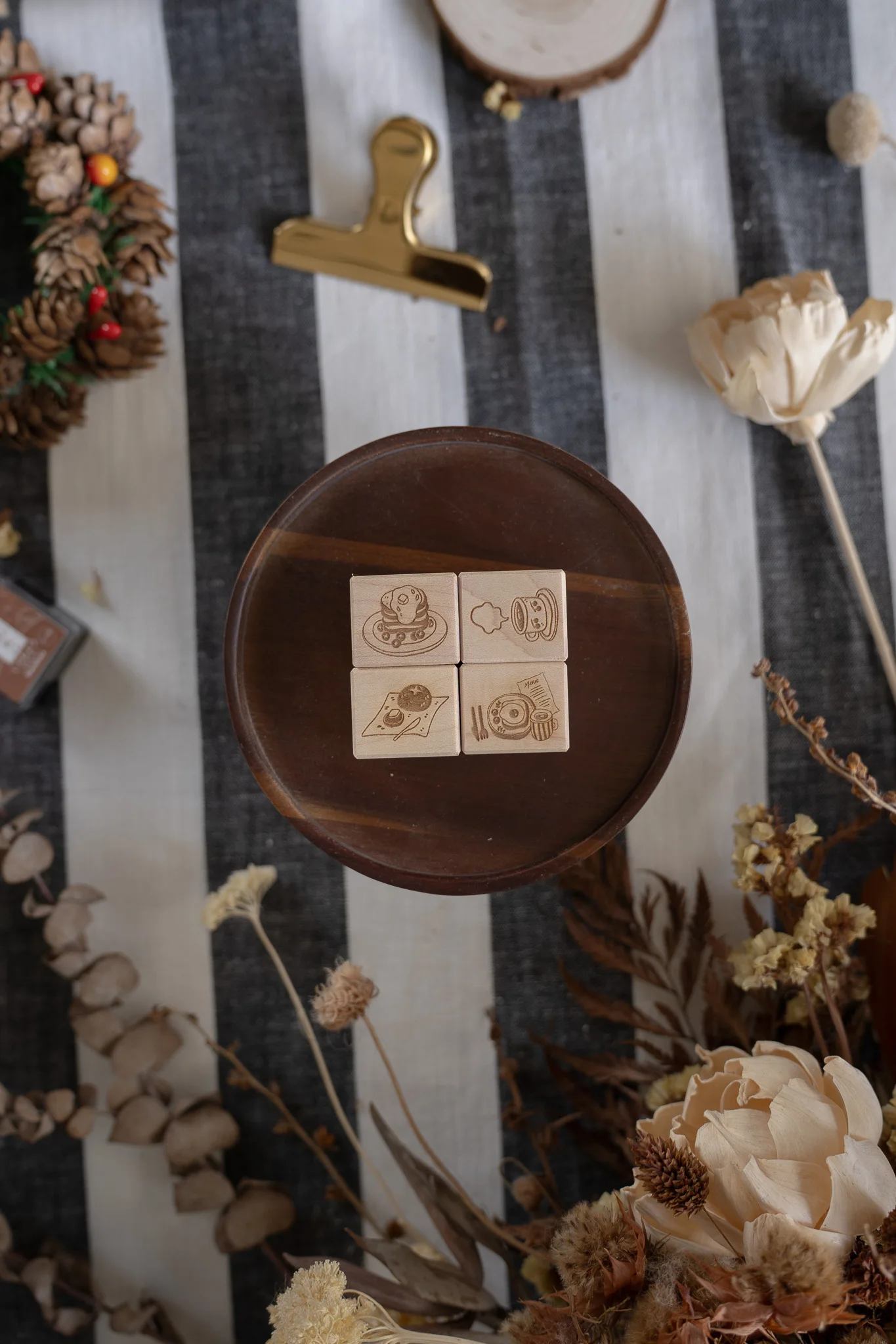 

Sholittlehappines Vintage Tea Time Wooden Rubber Stamp for DIY Scrapbooking Photo Album Card Making