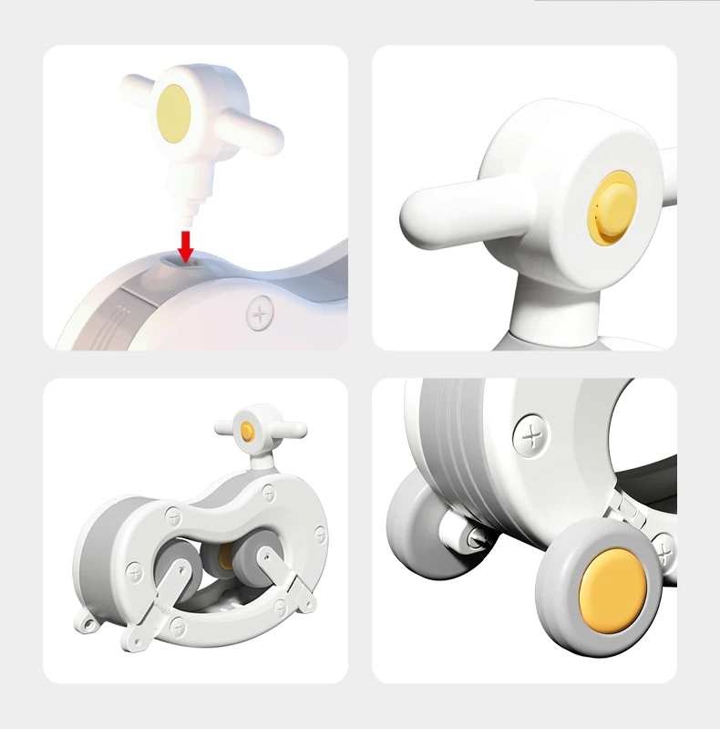 Carrinho de balanço 2 em 1 para bebês, cavalo de balanço, aprendizagem educacional precoce, roda de caminhada, bebê trojan, brinquedo, carro, ferramenta, veículo