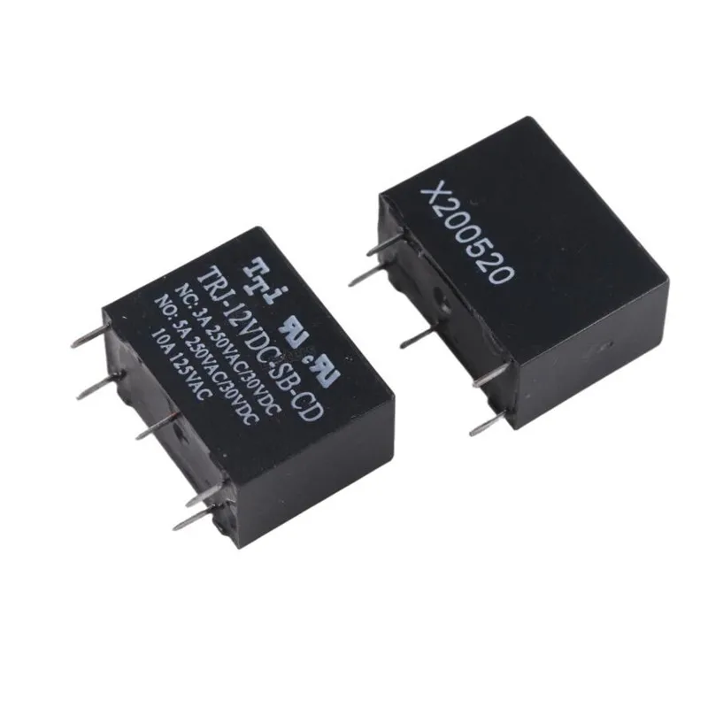 10pcs New Original 5Pin 12V DC SPST 10A TH Power TRJ-12VDC-SB-CD