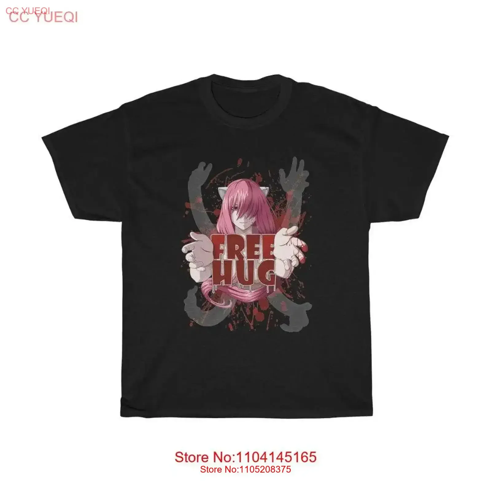 عناق مجاني من Elfen Lied تي شيرت لوسي نيو ملكة سباق Diclonius خمر غسلها مصمم الملابس لينة قليلا #1