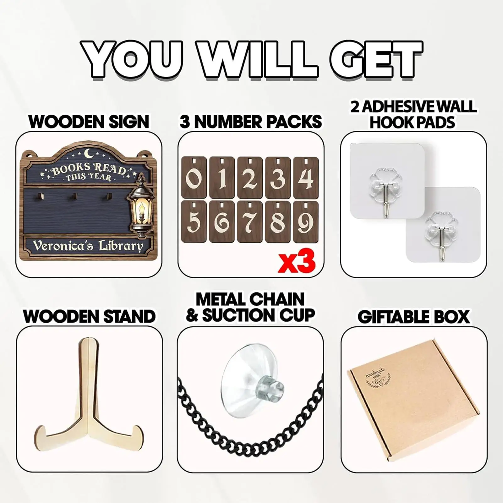 

Деревянный счетчик прочитанных книг, настольный декор, подвесное украшение, деревянные трекеры для чтения, счетчик прочитанных книг для любителей книг