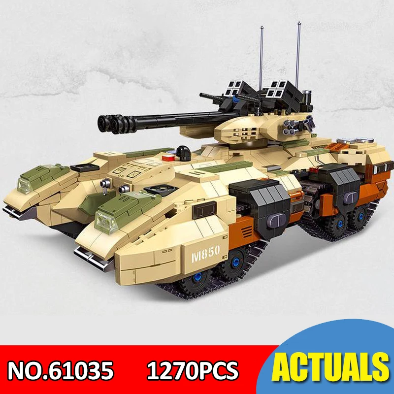 Military Blocks M850 Grizzly Battle Tank Model Building Block Bricks WW2 Soldier Weapon Toys For Kid Xmas Gift