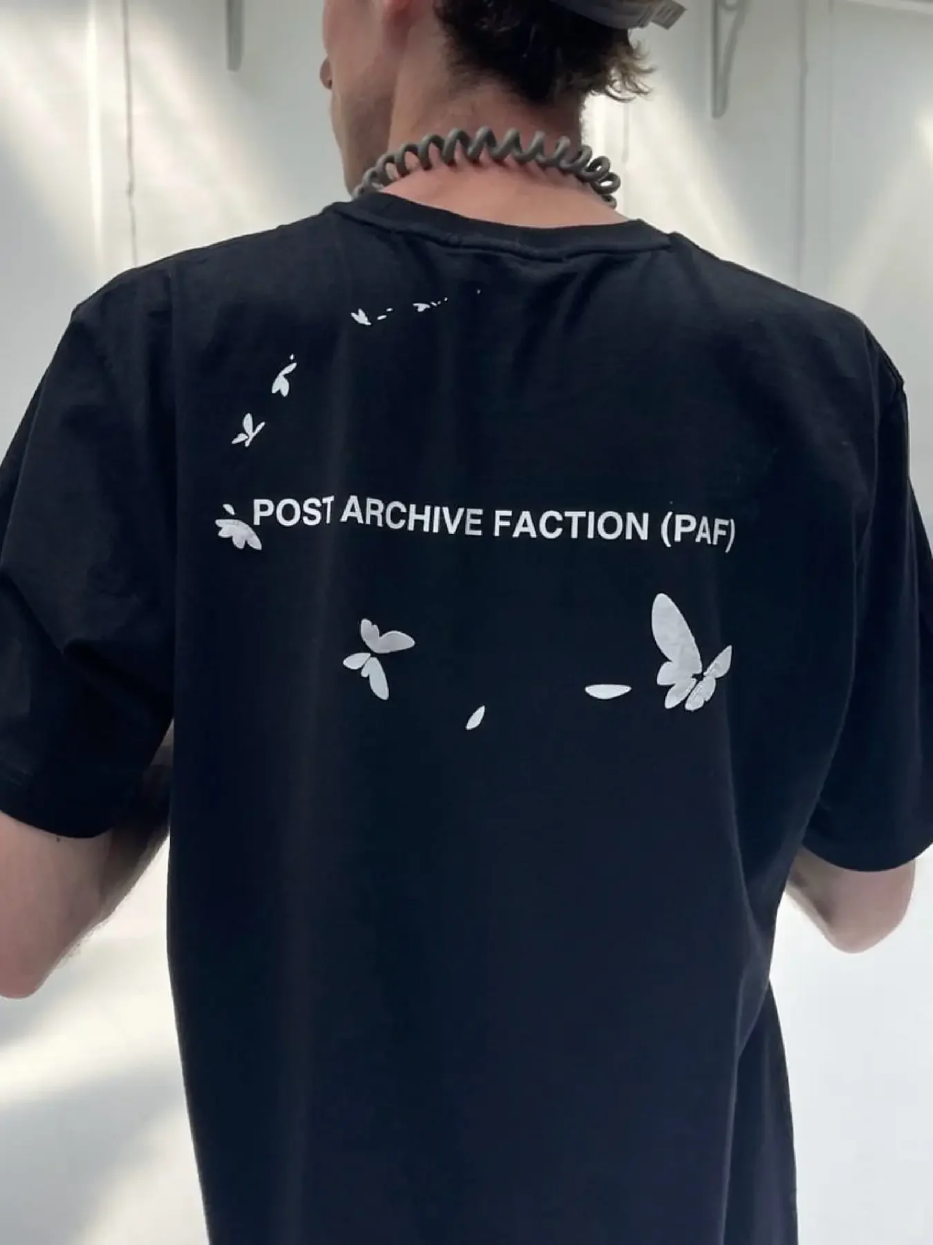 

PAF 8.0 three-dimensional butterfly patch short-sleeved printed loose casual T-shirt
