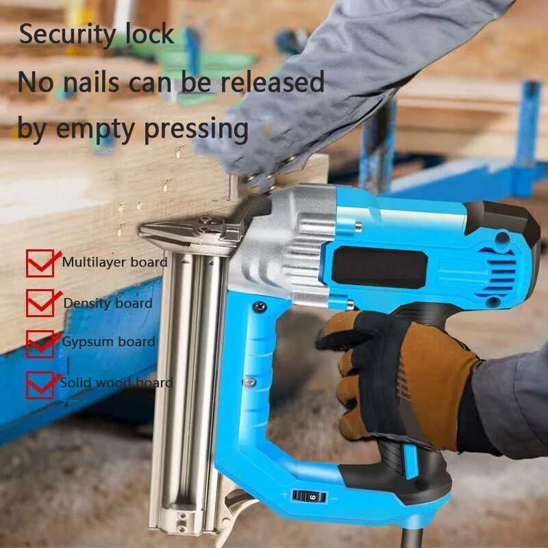 

Stapler Shooter Electric Nail Gun Woodworking Tools Electrical Straight Staple Nail Furniture Nailing