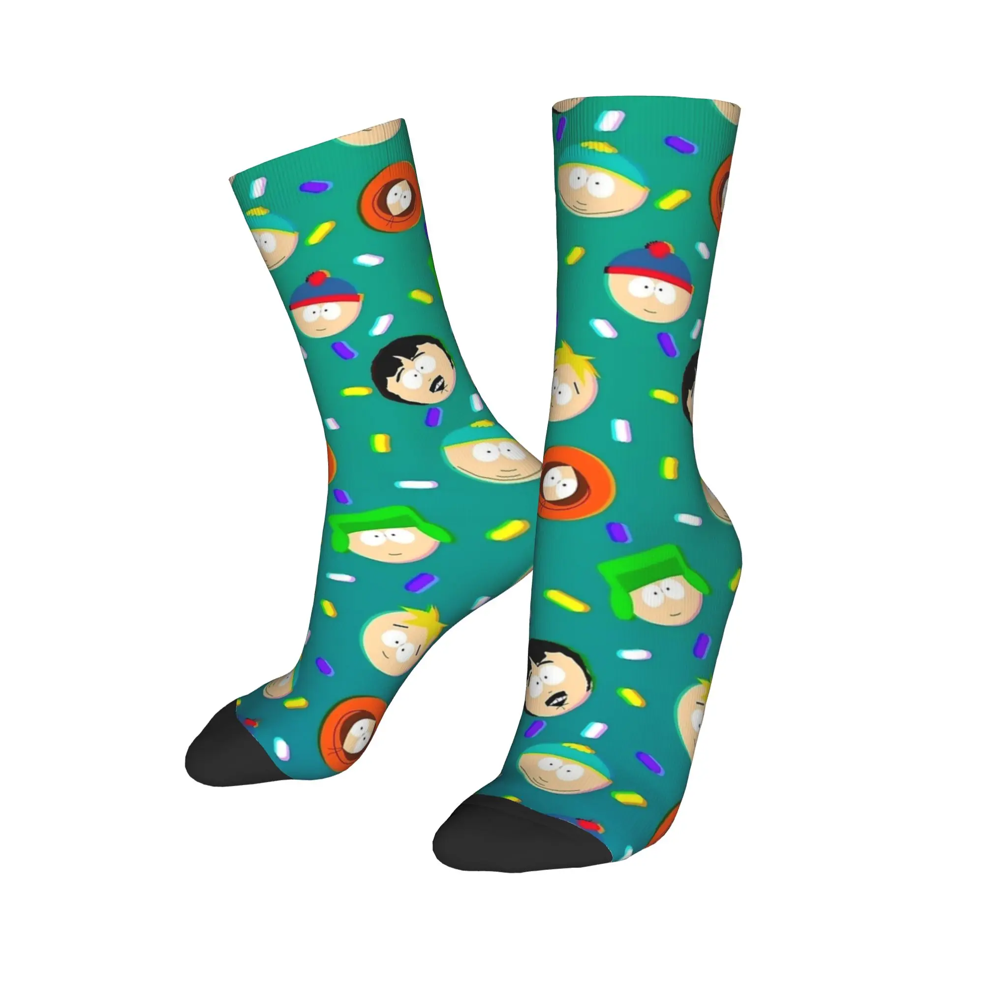 South-Park Cartoon Socks Men Women Polyester Casual  Socks Novelty Spring Summer Autumn Winter Middle Tube Socks Gifts