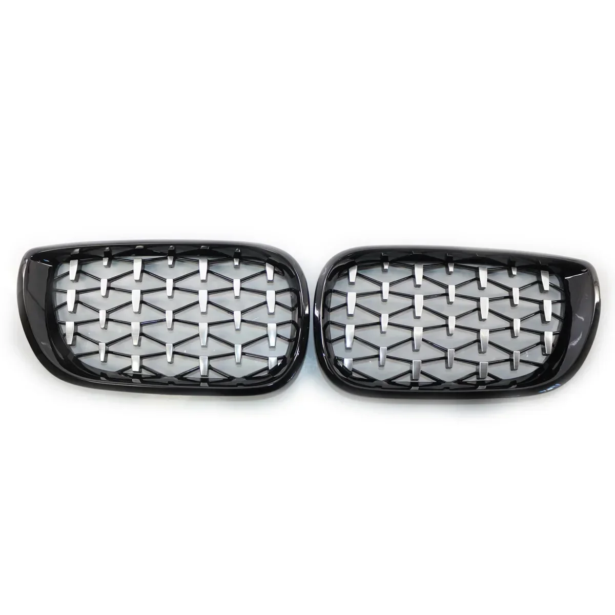 2 Pcs Gloosy Black Front Bumper Kidney Grilles Racing Grille for BMW 3 Series E46 4-door 2002-2005 ABS Grill Car Accessories