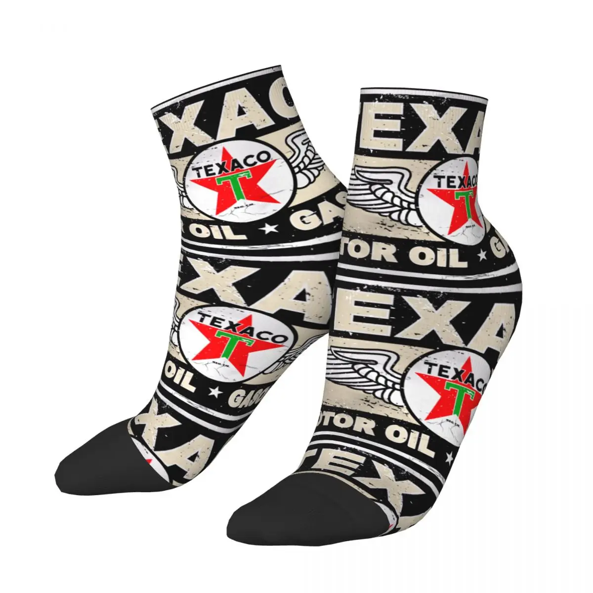 Vintage Texaco Sign Mens Crew Socks Unisex Cool 3D Print Dress Socks