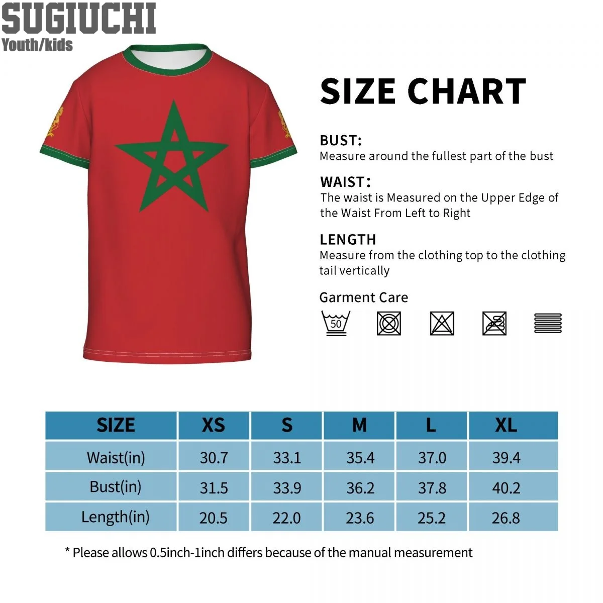 Custom Name Number Morocco Flag Emblem 3D T-shirts For Kids Youth Boy/Girl Tees jersey Soccer Football Fans Gift T shirt