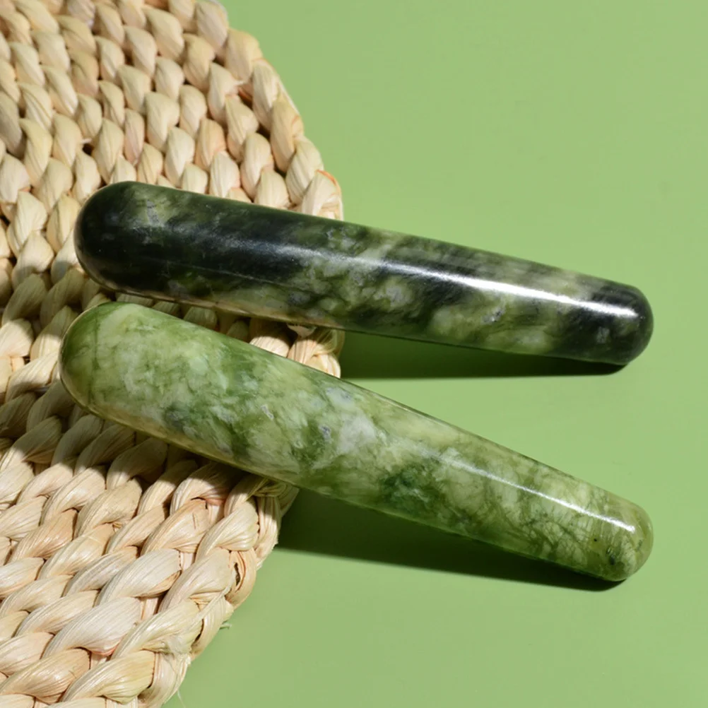 أداة تدليك اليشم المحمولة عصا نقطة الوخز للجسم واسترخاء الوجه علاج غوا شا مريح مدلك نقطة الوخز