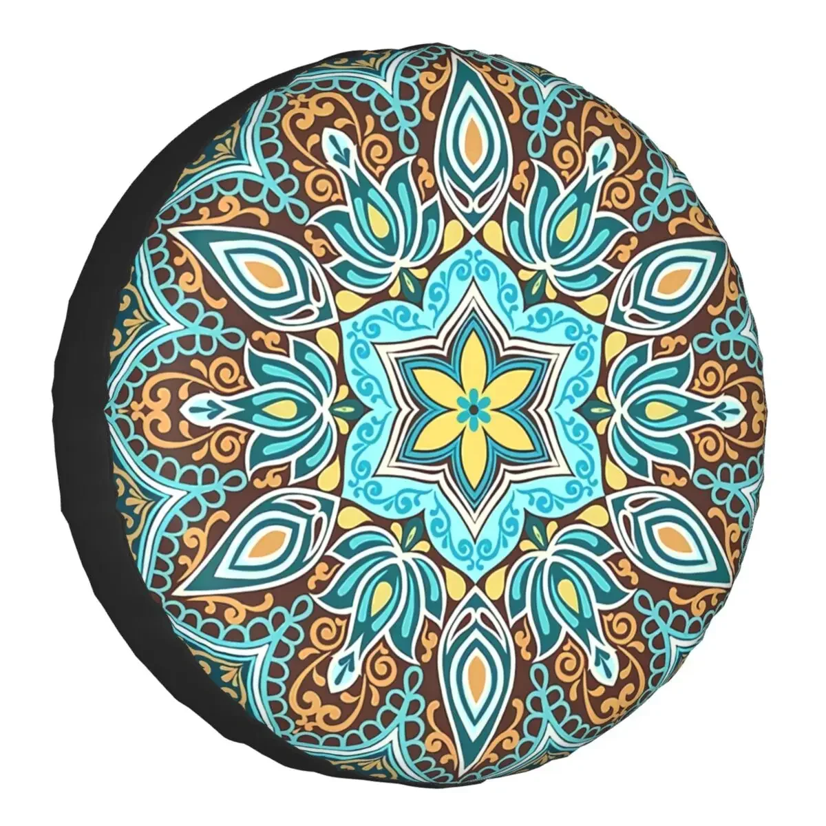 Bohemian Mandala Turquoise Tire Cover 4WD RV Floral Spare Wheel Protector Universal for  RAV4 Prado 14