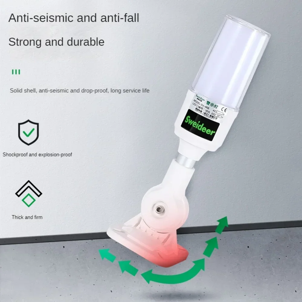 Światło LED syrena ostrzegawcza z brzęczykiem 12 V/24 V/220 V czerwona/zielona/żółta lampka sygnalizacyjna wskaźnik ostrzegawczy sprzęt wieża warstwa