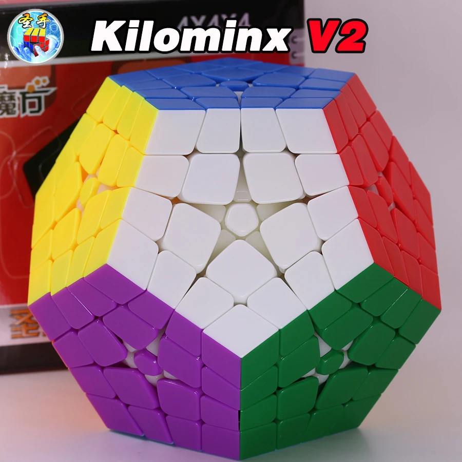 SengSo Megamin x 4x4 V2 Magic Cube Kilominx Dodecahedron ShengShou Professional Educational 12 Faced Magico Cubo Puzzle Toy Game