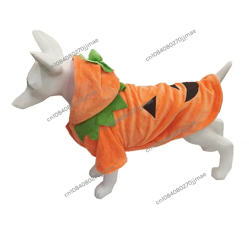 Pet Supplies Halloween Pumpkin Cat Pet Clothes Small Dog Legs Corgi Dog Clothes