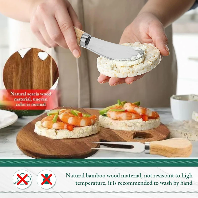 Hot Sale Heart Shape Cutting Board, Wood Heart Shaped Cutting Board Valentine's Day Gifts, Charcuterie Boards Bamboo Bread