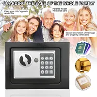 4.6L Safe Box Lockable Storage Box Househeld Small Safe Box Electronic Digital Keypad Digital PIN or Key Opening Methods 6