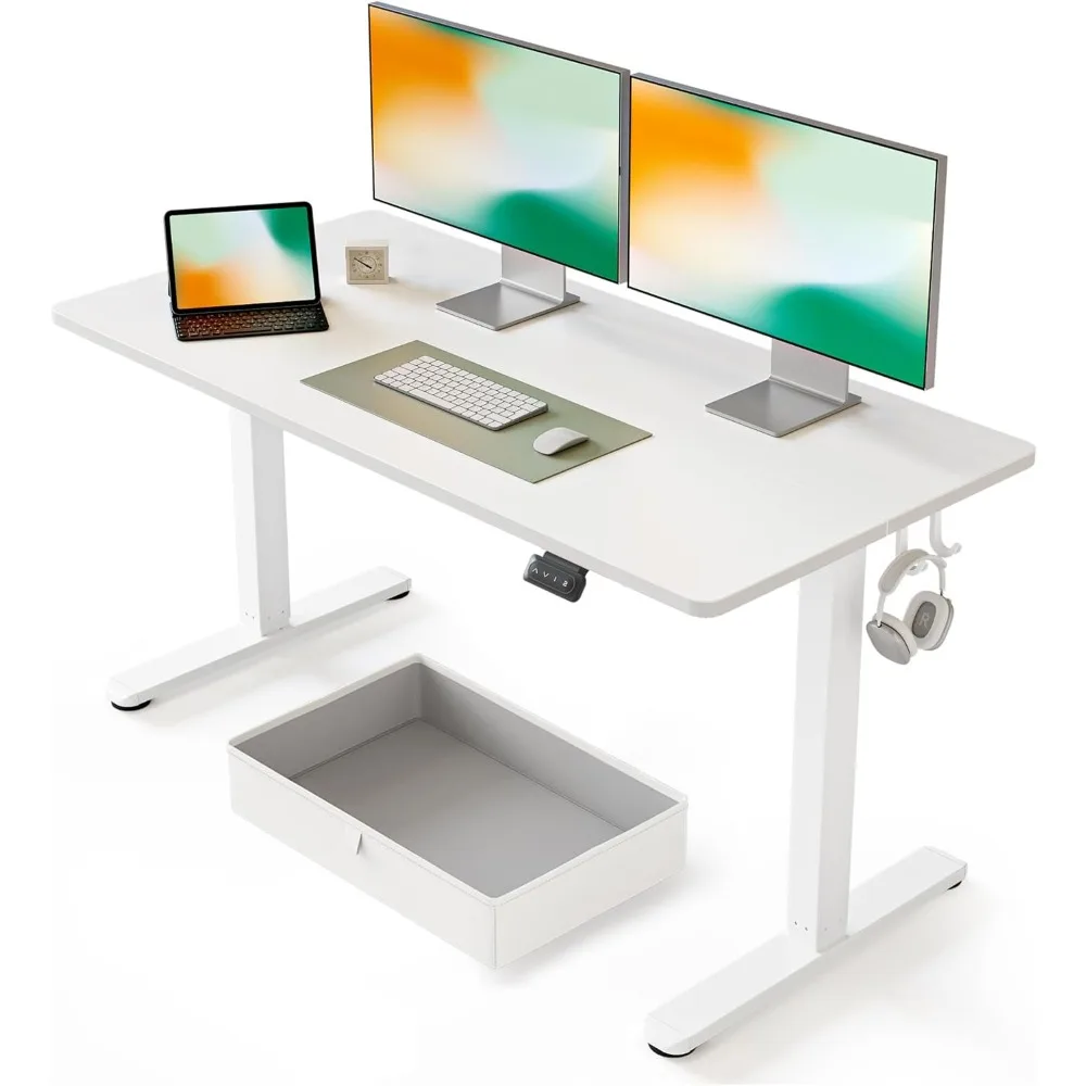 

63 x 24 Inches Standing Desk with Drawer, Adjustable Height Electric Stand up Desk with Storage,Ergonomic Computer Desk