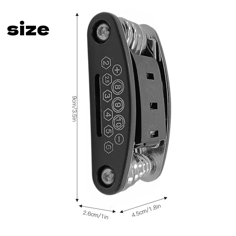 16 in 1 Bike Multitool Portable Multi-Functional Tools Emergency Maintenance Repair Cycling Mountain Bike Multitools For Bicycle