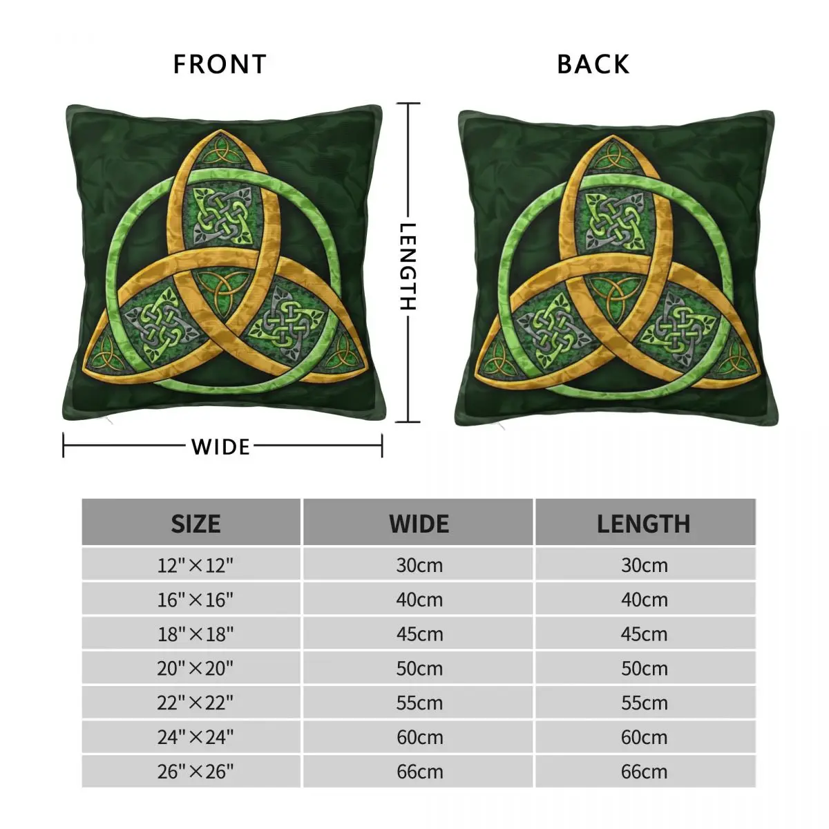 Celtic Trinity Knot Square Pillowcase Polyester Linen Velvet Creative Zip Decor Throw Pillow Case Home Cushion Cover