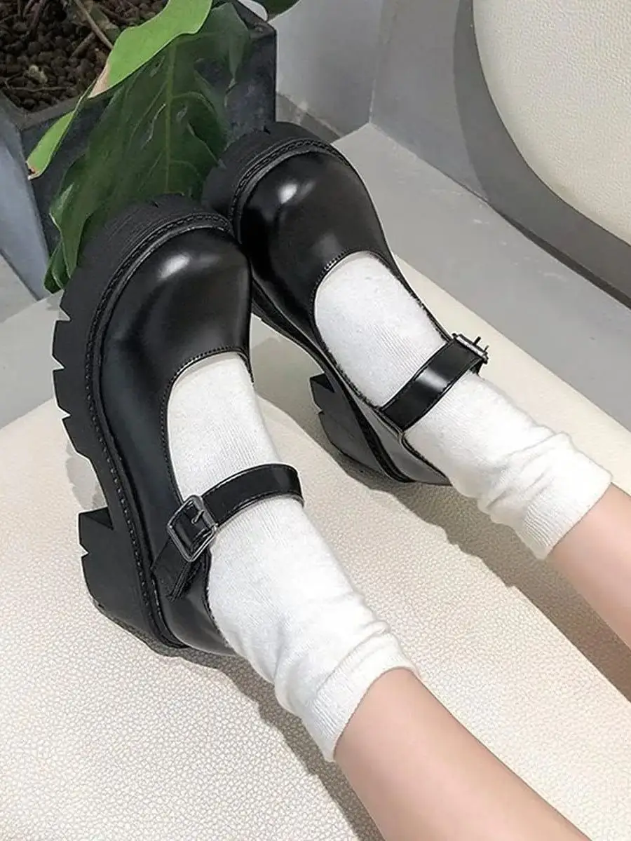 Lolita Schuhe Frauen japanische Schuhe Frauen Vintage Mädchen Studenten Uniform High Heel Plattform Schuhe Cosplay plus Größe – Detail 4