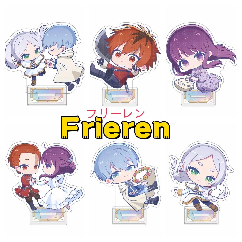 Anime Frieren Beyond Journey's End Acrylic Stand 10cm Frieren Himmel Fern Stark Figure Display Stand Keychain Model Decor Gift