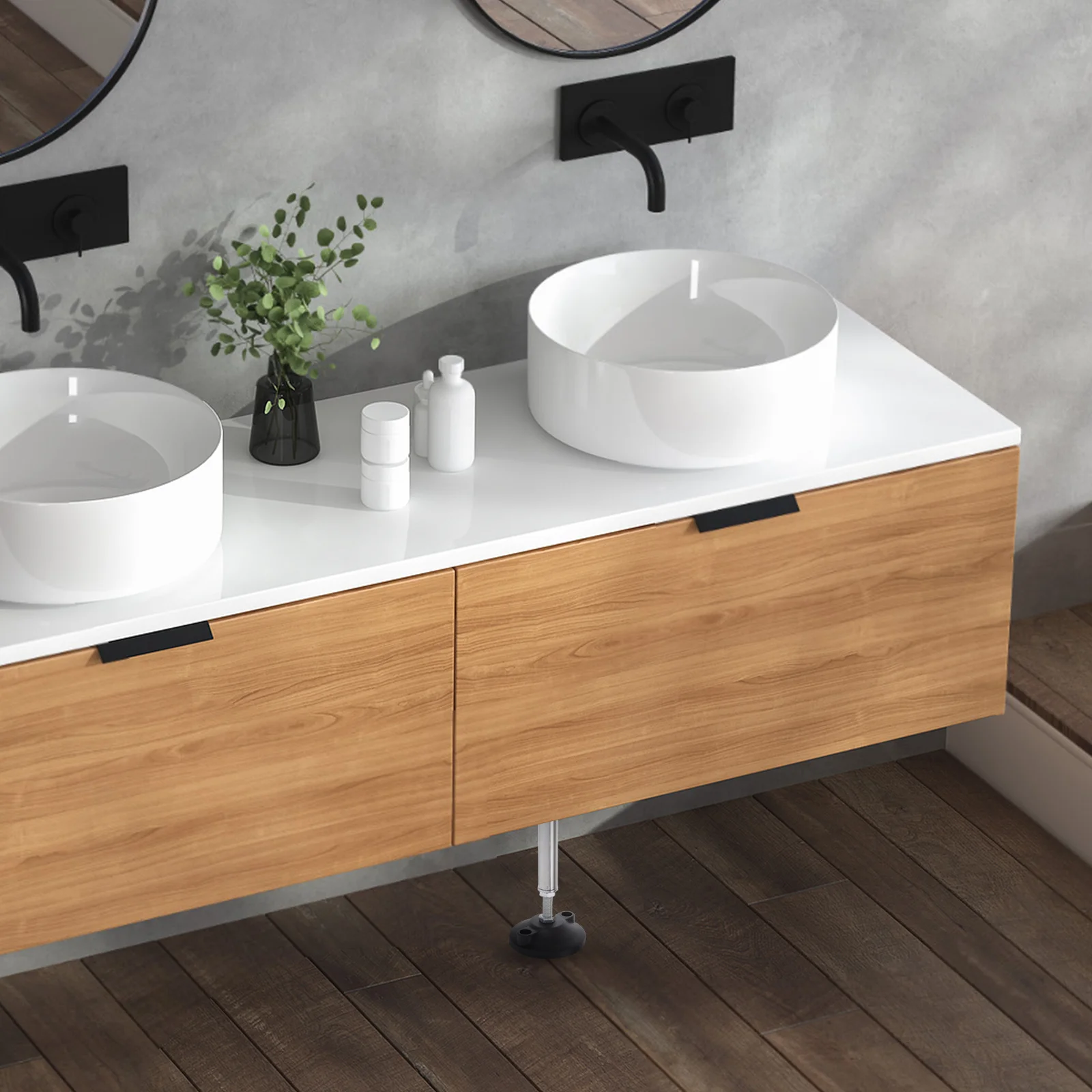 

Universal Undermount Sink Support Rod 30-45cm Adjustable Height Cabinet Installation Bracket Strong Load Capacity Modern Design