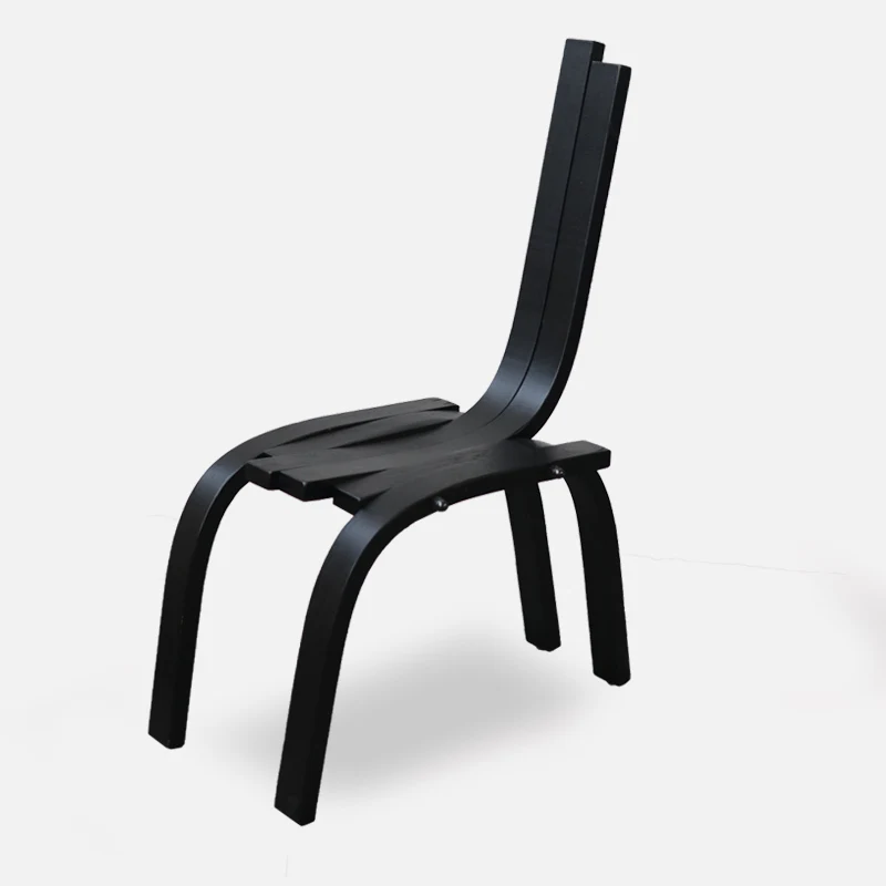 

Designer art style casual chair retro minimalist dining table and chairs antique high sense